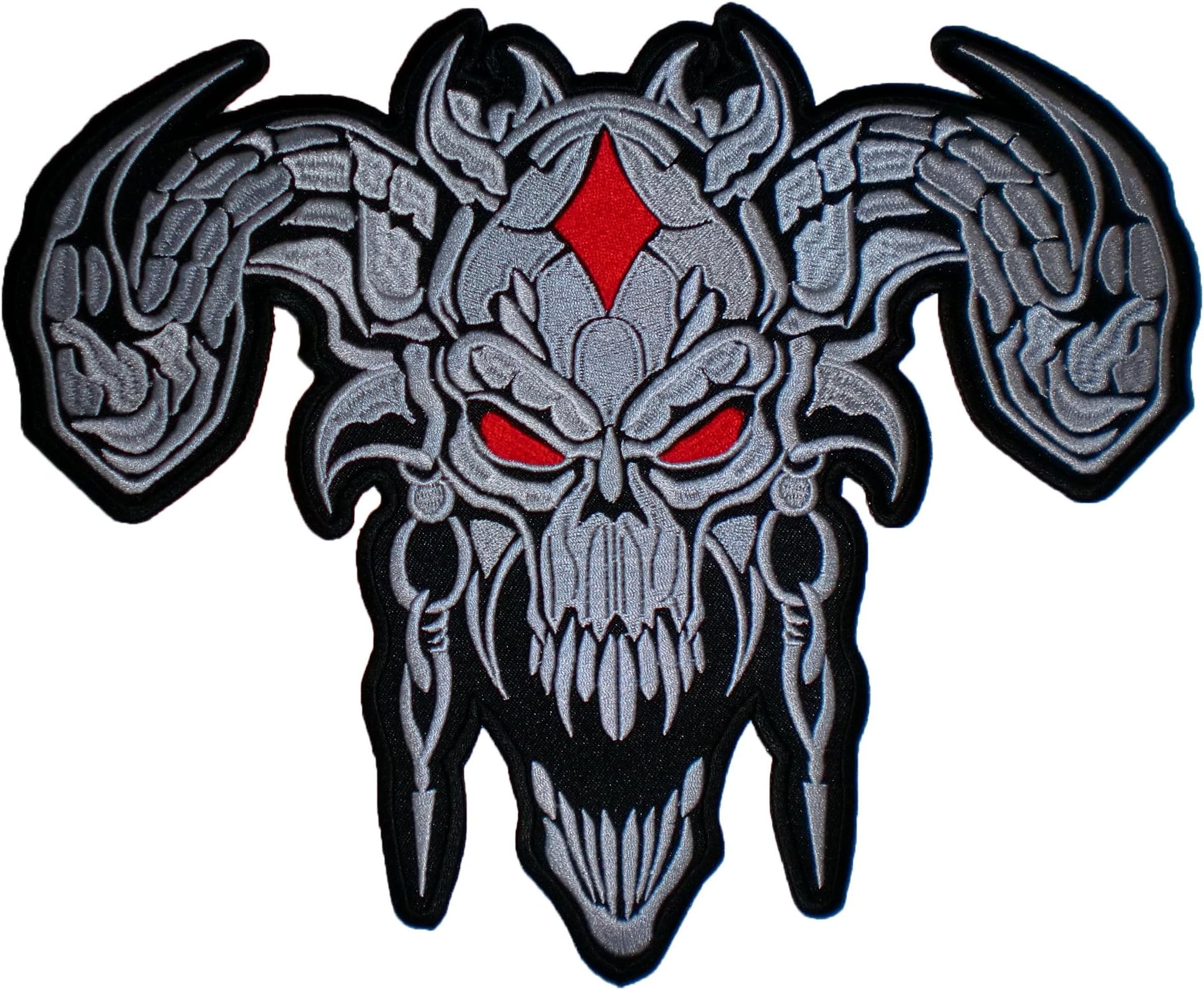 8x10" Horn Skull Monster Dragon Satan Motorcycle Biker Back Patch Vest XL