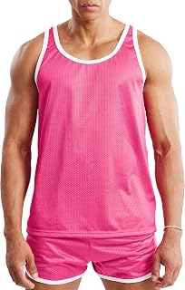 Men’s Mesh Gym Tank Top Lightweight Sleeveless Workout Shirt Muscle Tank for Running Training