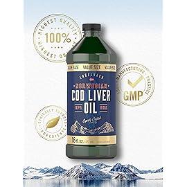Carlyle Norwegian Cod Liver Oil | 16oz | Pack of 3 Bottles | Liquid Unflavored Fish Oil Supplement | Non-GMO, Gluten Free
