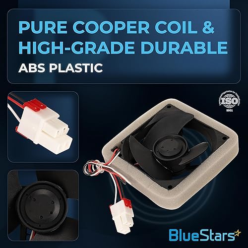 Miniatura 3 de BlueStars DA81-06013A U92C12MS1B3-52 DA31-00287A Motor de ventilador evaporador de refrigerador para Samsung RF18HFENBSR, RF28HFEDBSR, RF26HFENDSR -