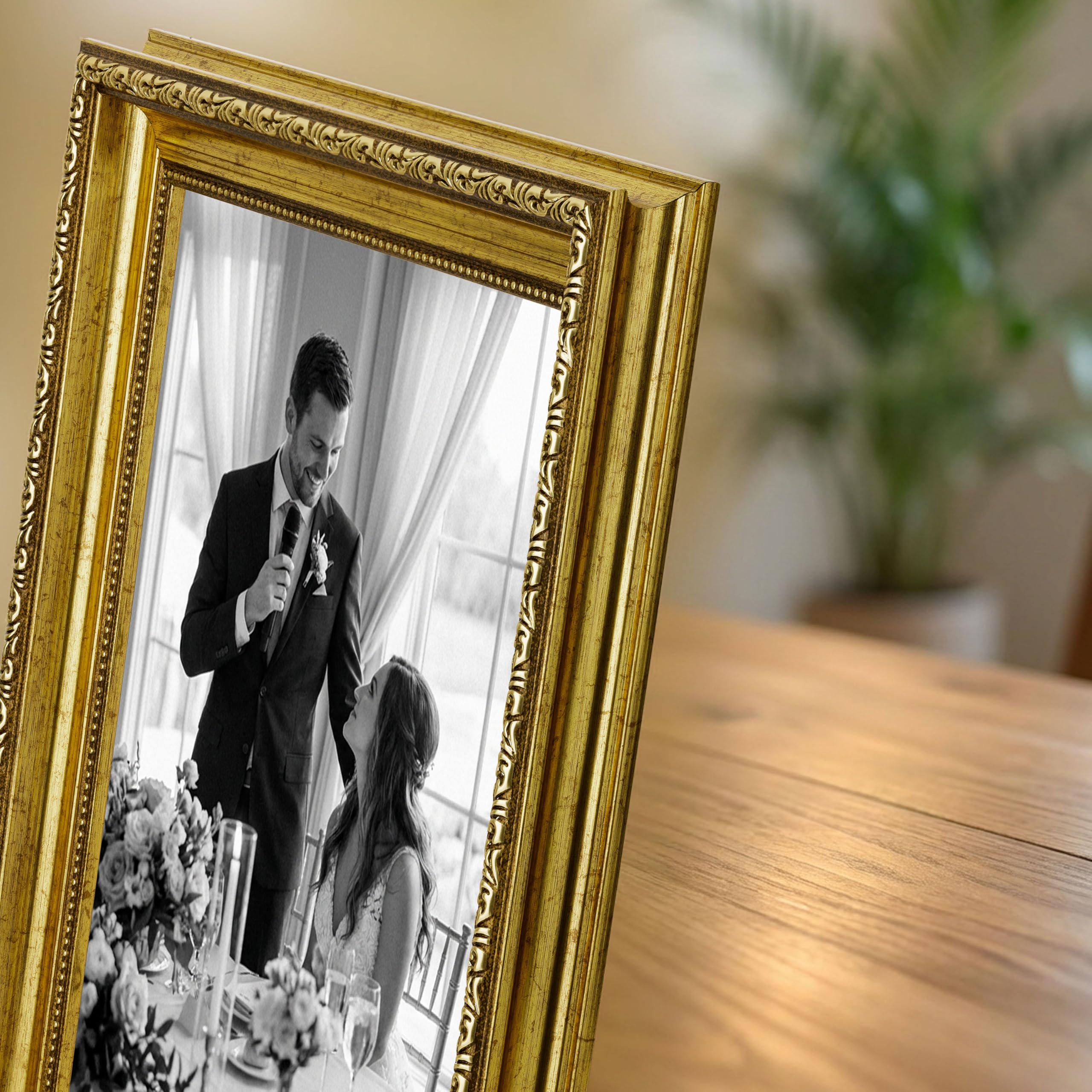 Bilderrahmen NOVA 50x70 cm Antik Gold – Barock Vintage Rahmen Antik Look – Fotorahmen für Fotos, Urkunden & Kunstwerke –Elegant & Dekorativ für Wohnzimmer, Büro, Galerie & Geschenkidee