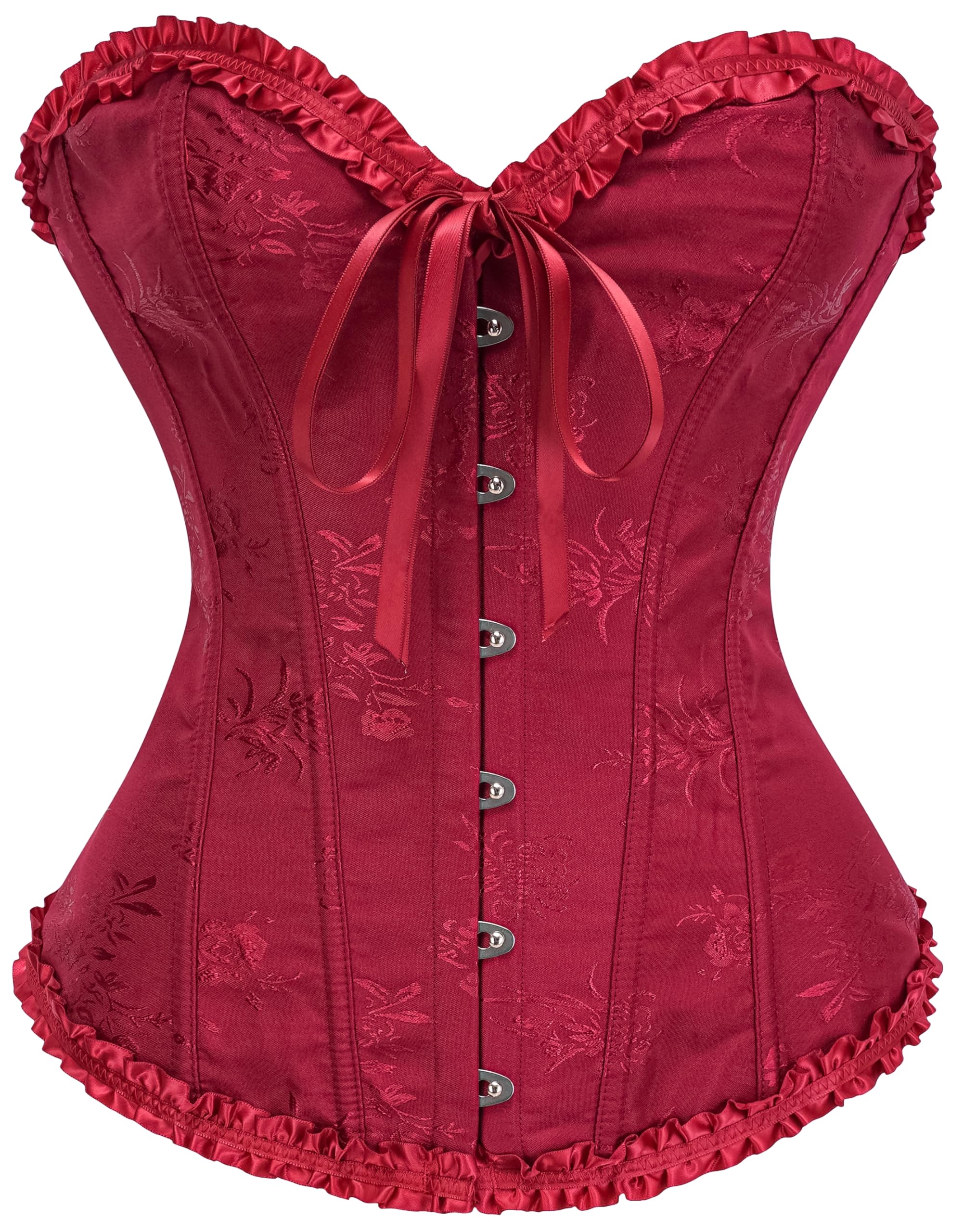 SZIVYSHI Corset Tops for Women, Bustier Shapewear Lingerie, Lace Waist Push Up Bodysuit — view 12
