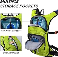 Vista 4 de Nepest Hydration Pack Backpack for Women & Men, Lightweight Water Backpack with 2L Water Bladder for Hiking Cycling Running Biking