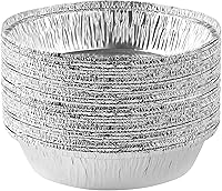 Vista 14 de PLASTICPRO - Tazas desechables de aluminio para magdalenas y muffins de 3.5 pulgadas, moldes para cupcakes de papel de aluminio, aptas