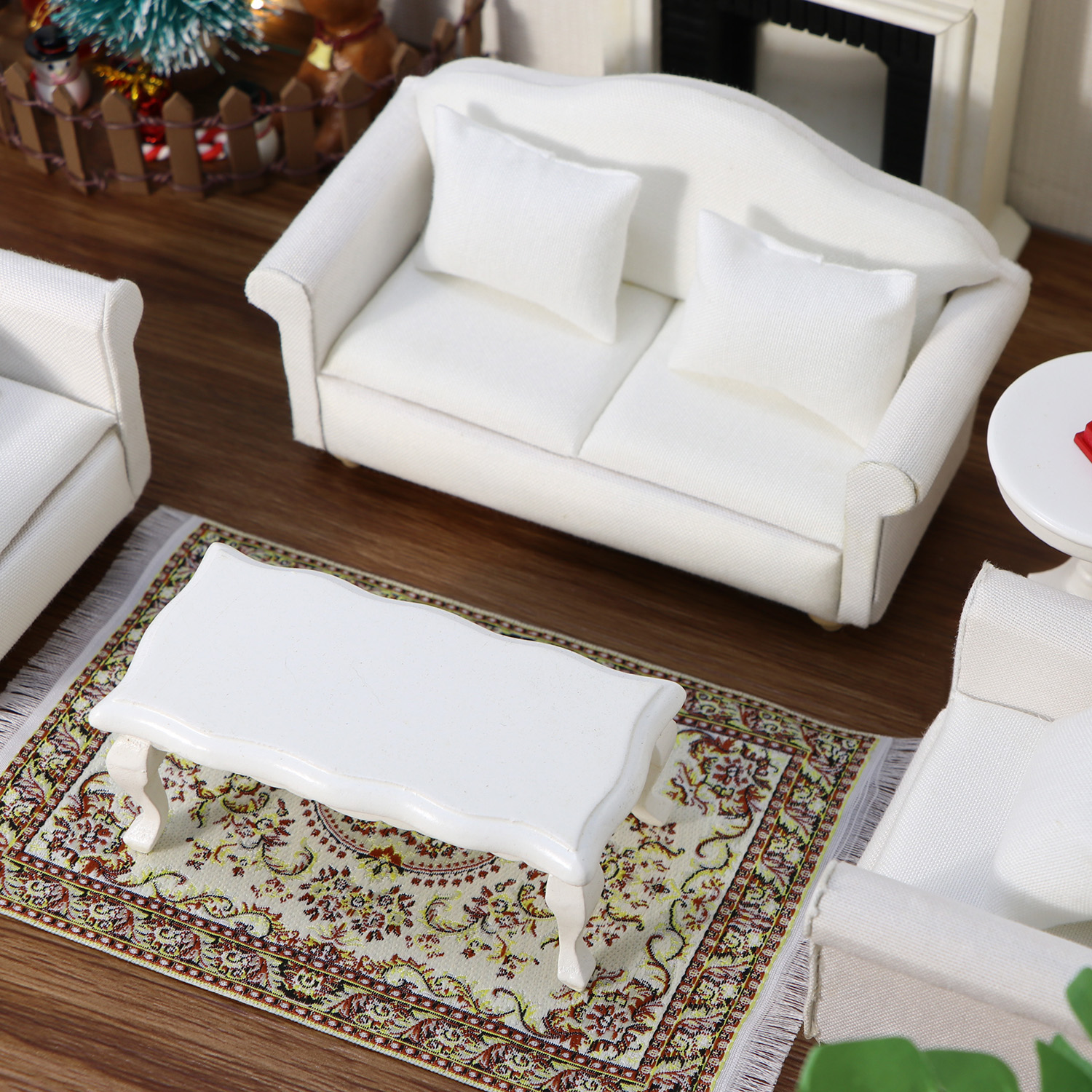 Divano In Miniatura Per Casa Delle Bambole, Colore Sakura, Arredamento In Miniatura, Accessorio Chic Per Collezionisti E Appassionati - 4