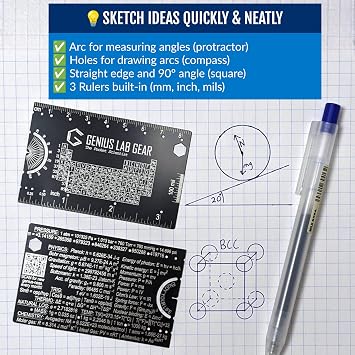 Pocket Scientist: Science Small 3 Inch Metal Ruler Scale - Mini Multitool