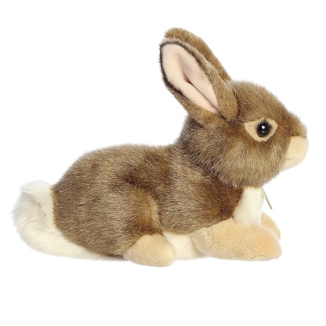 Foto 3 de 6 de Aurora® Realistic Miyoni® - Animal de peluche de conejo de cola de algodón oriental, detalle realista…