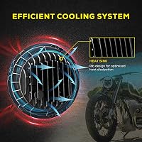DREAMIZER 7 Hüvelykes Motorkerékpár Fényszóró Fehér DRL Angel Eye Sárga Irányjelzővel 6