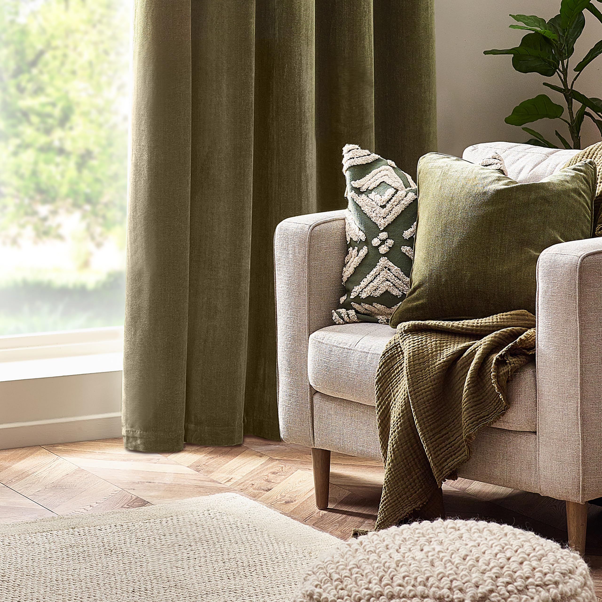 Yard Heavy Chenille Reversible Cushion Cover, 50 x 50 cm - Image 4