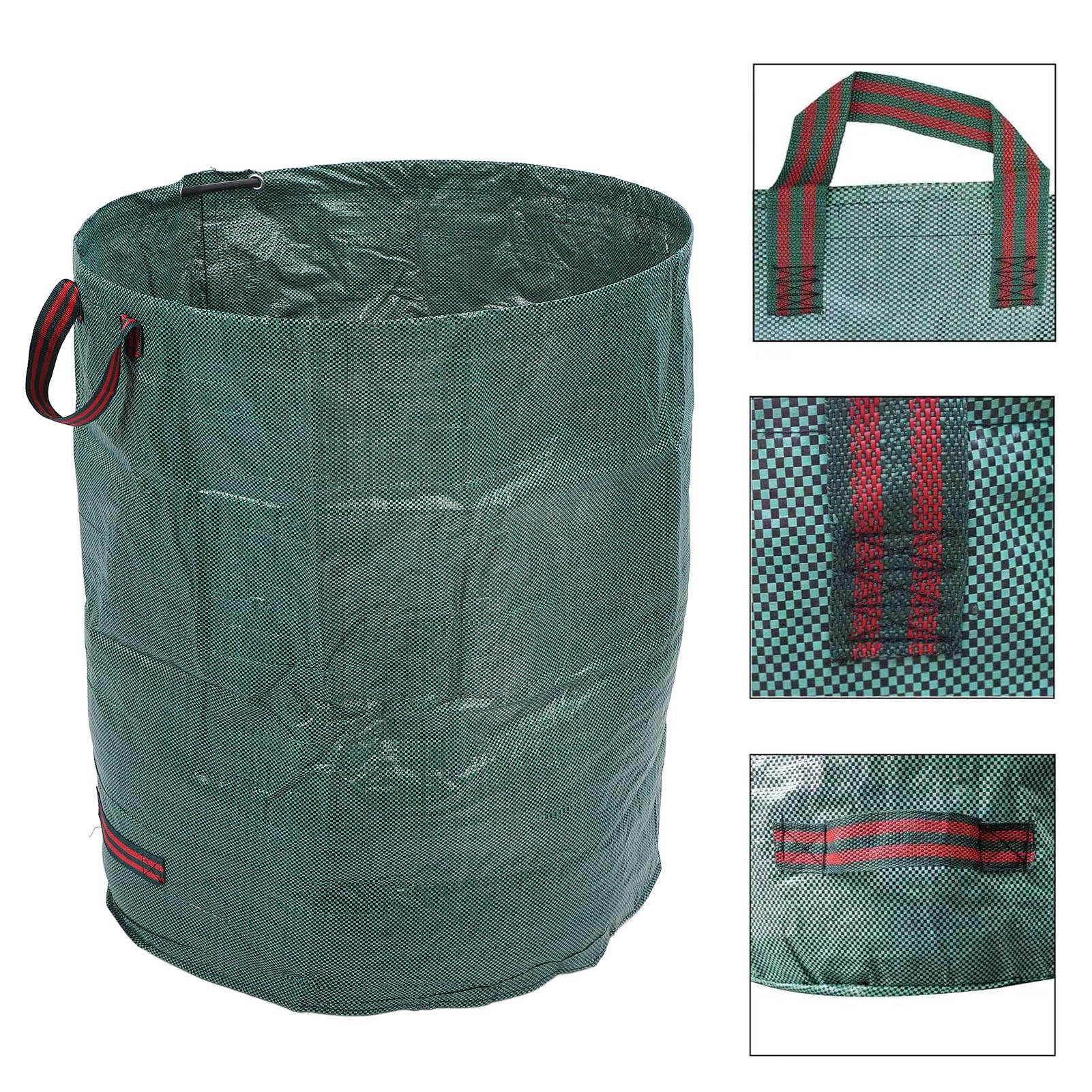 3 bolsas de jardín reutilizables de polipropileno de gran capacidad, contenedor de basura para recoger hojas, recortes, desechos y otros residuos de jardín, almacenar juguetes de peluche, lavandería
