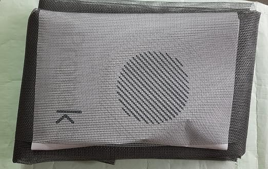 5FT X 2FT Grey PVC Coated 120 GSM Fibreglass Window Stitched Screen Insect Mosquito Mesh Net with Hook and Loop