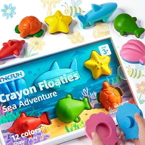 SYNCFUN Crayones de cera de abeja grandes 100% puros, crayones lavables para niños, naturales, no tóxicos, seguros para los niños, fáciles de