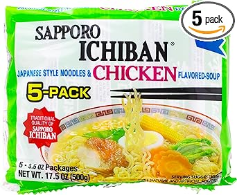 Sapporo Ichiban Chicken Flavored Noodle Soup, 17.5 oz