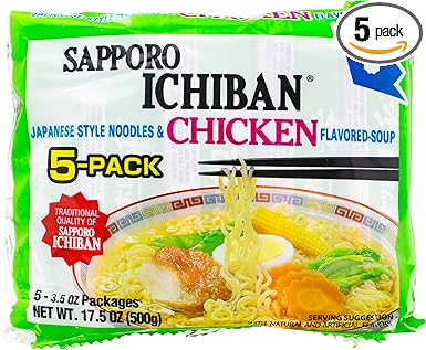 Sapporo Ichiban Chicken Flavored Noodle Soup, 17.5 oz