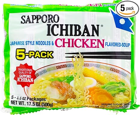 Sapporo Ichiban Chicken Flavored Noodle Soup, 17.5 oz