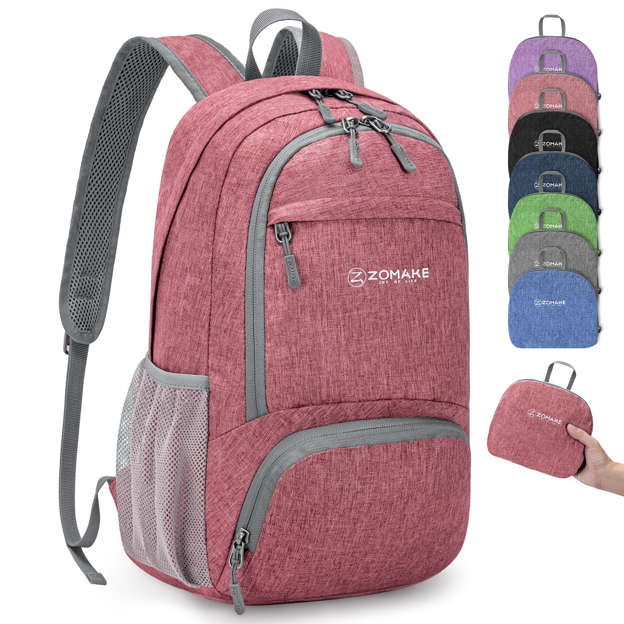 ZOMAKE Lightweight Packable Backpack, 20L Small Foldable Daypack for Hiking