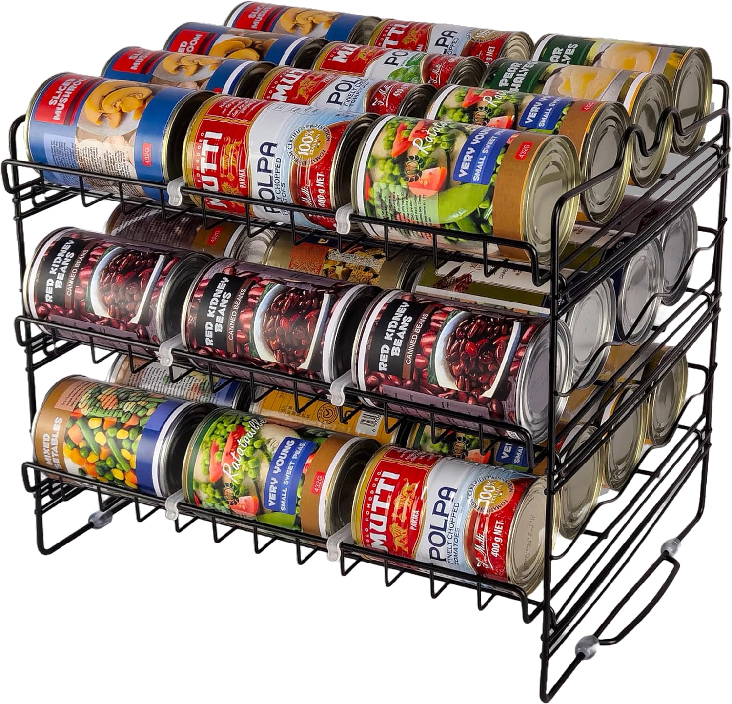 Che'mar Can Organizer for Pantry Stackable Can Rack for