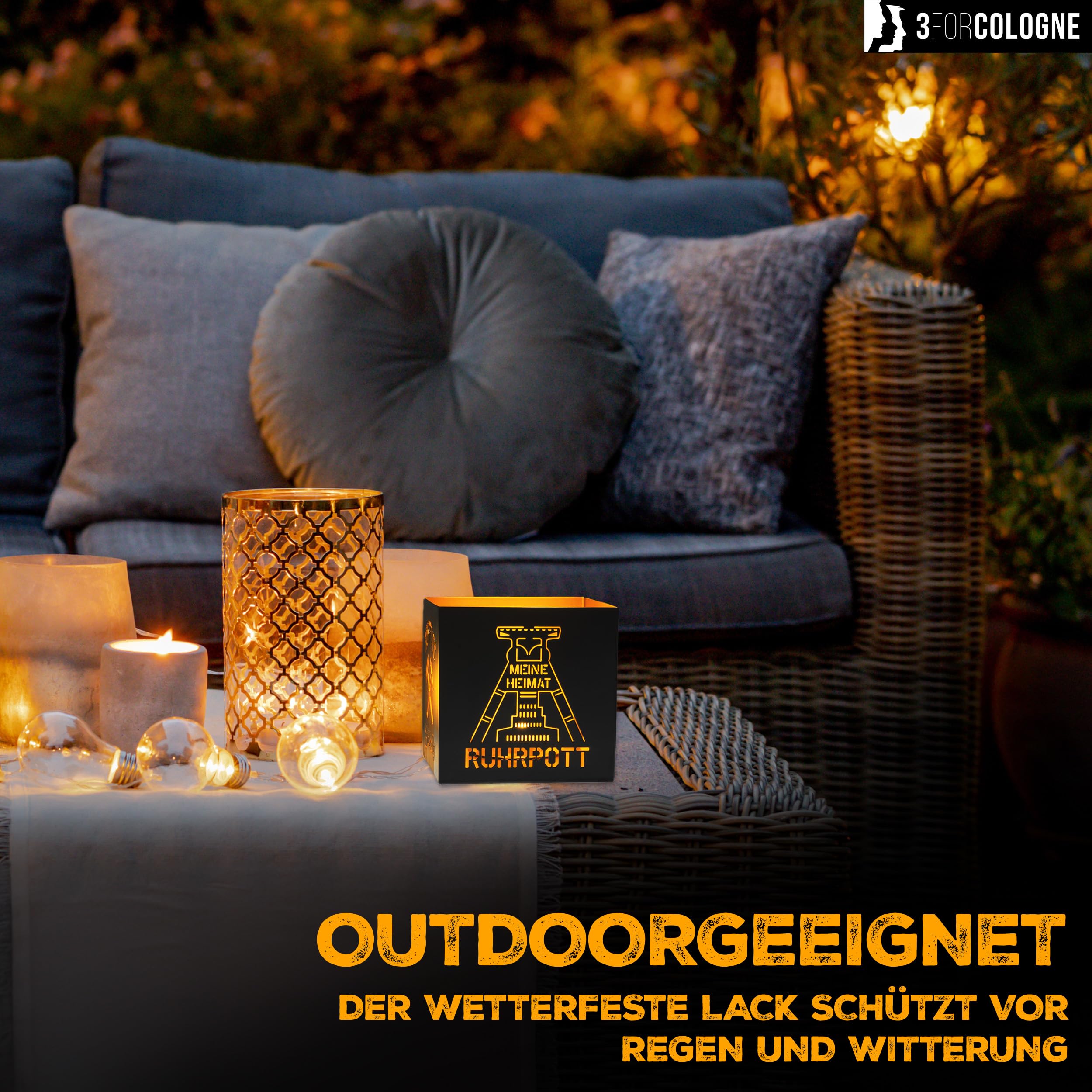 Portavelas Ruhrpott Minería | Torre Transportadora De Metal | Luz