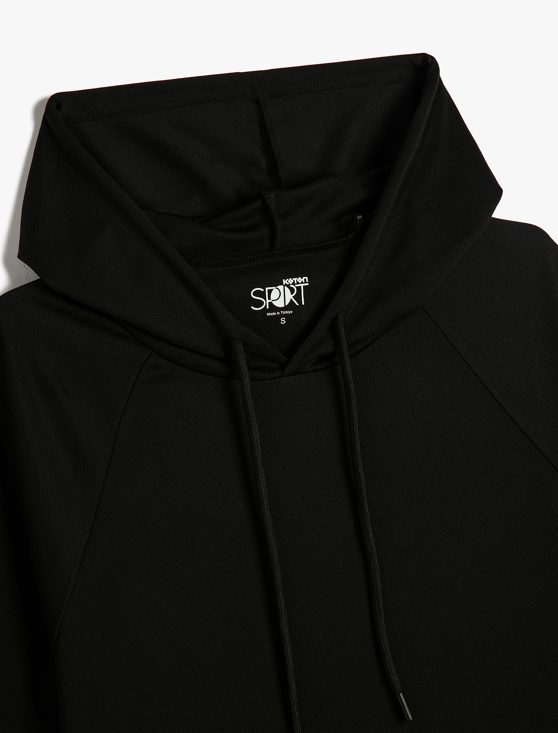 Basic Spor Tişört Kapşonlu Reglan Kollu