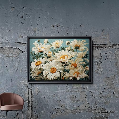 Miniatura 7 de Flower Market Art Prints London Tokyo, Flower Wall Art, Aesthetic Flower Canvas prints Unframed, daisies Wall Decor Pictures for Wall Living Room