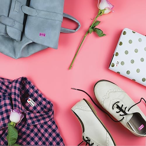 Miniatura 10 de Etiquetas de nombre impermeables personalizadas a presión y pegan con nombre personalizado en etiquetas de la ropa. Etiquetas personalizables con