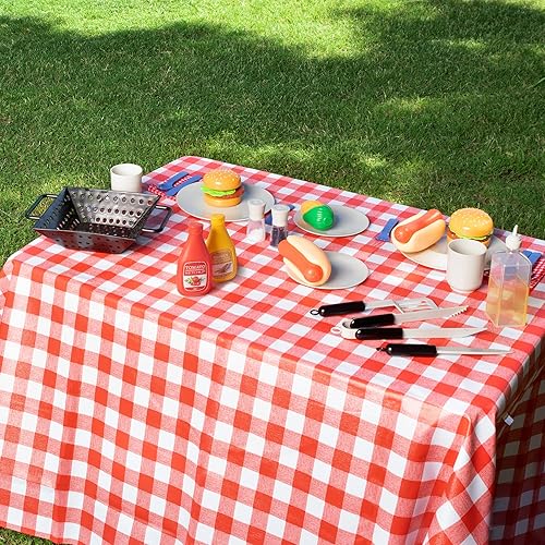 Miniatura 6 de Juego de 27 piezas de barbacoa para niños, juego de parrilla para patio trasero, juego de parrilla para niños, juegos de comida para niños pequeños