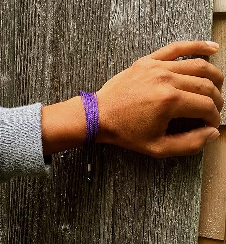 Miniatura 3 de Purple Awareness Bracelet Pancreatic Cancer, Alzheimer's Disease, Heroin and Opiod Awareness for Custom Sized for Men, Women, Teens and Kids