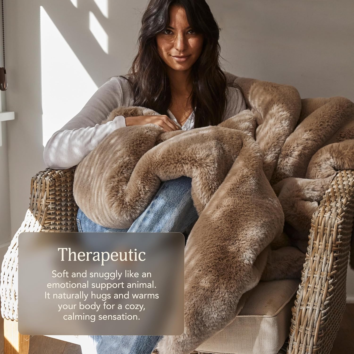 UnHide Marshmallow - Faux Fur Blanket - Heavy Weight, Extra Soft Blanket - Made from Recycled Materials - Machine Washable - Medium (60" x 80") - Burgundy - Image 5