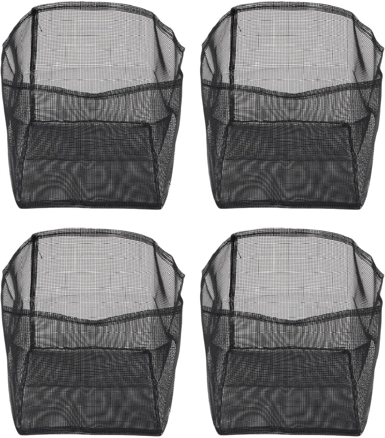 4 Pack Aquatic Pond Planting Bags, PVC Mesh Aquatic Garden Pond Pots Reusable Aquatic Garden Planting Containers Suitable for Round Pond and Marsh Plants (Square)