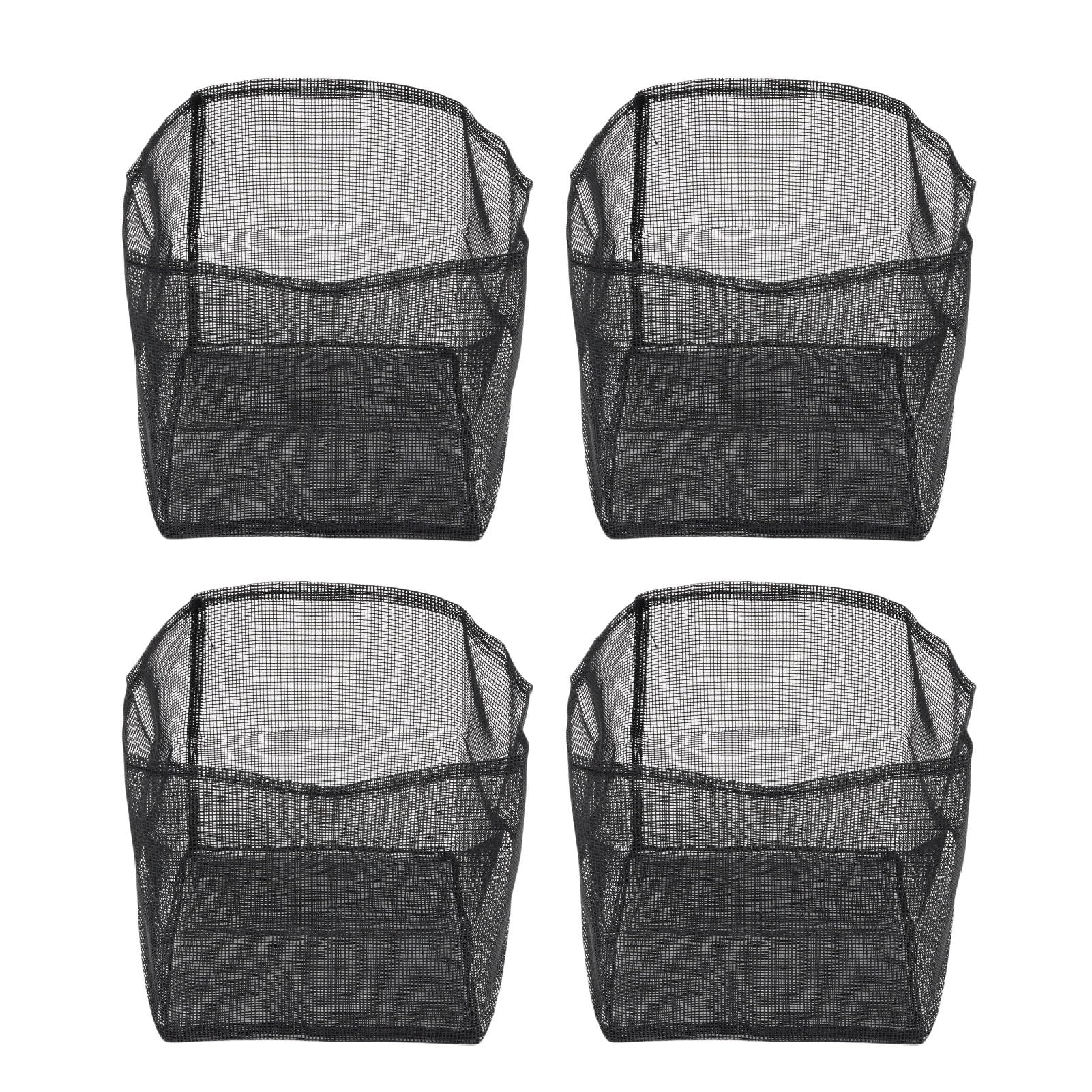 HELEVIA 4pcs Aquatic Pond Planting Bags, Reusable PVC Mesh Water Garden Pond Plant Pot, Breathable Lily Plant Pots, for Pond Bog (Square)