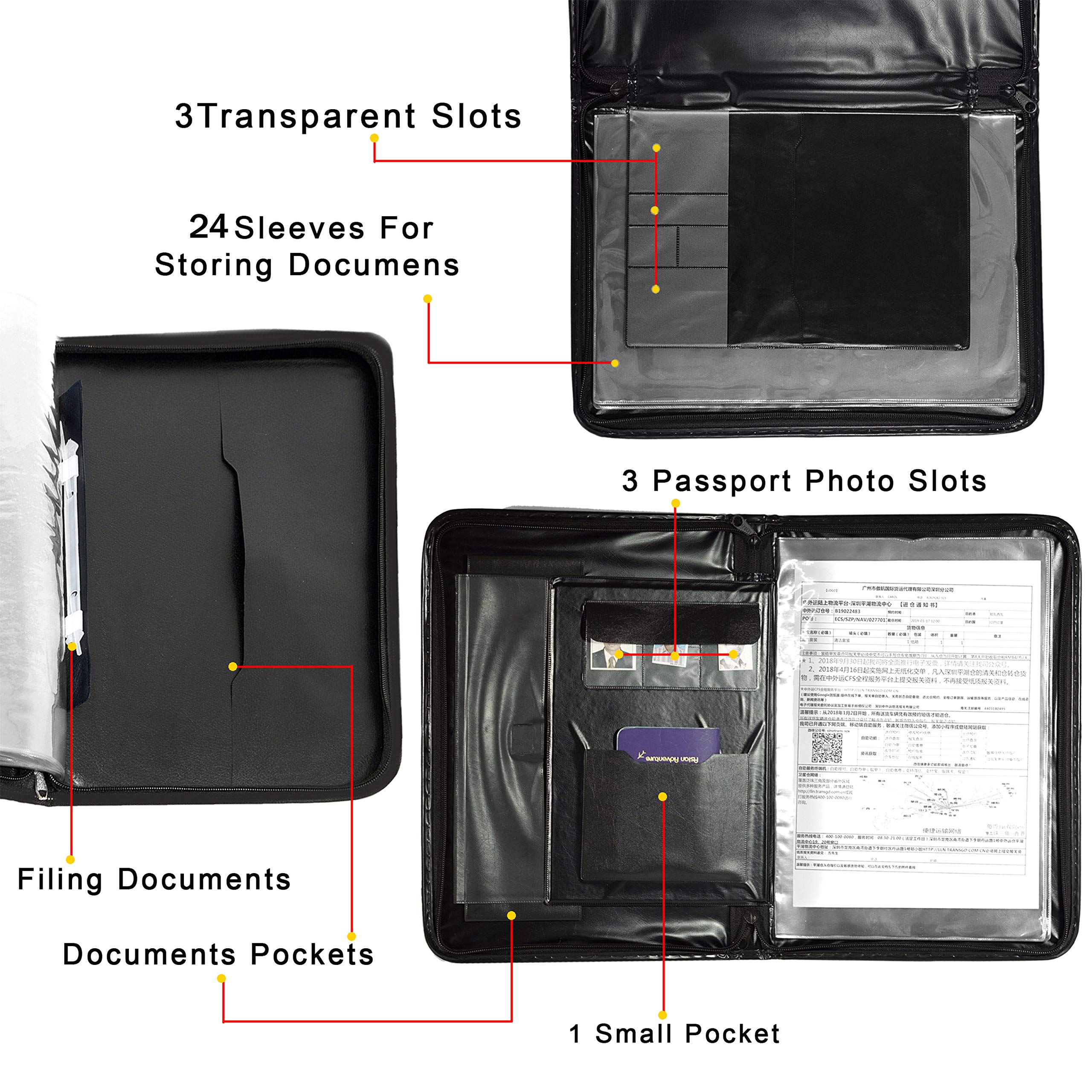 Buy Storite PU Leather Multipurpose 24 File Sleeve to Store A4