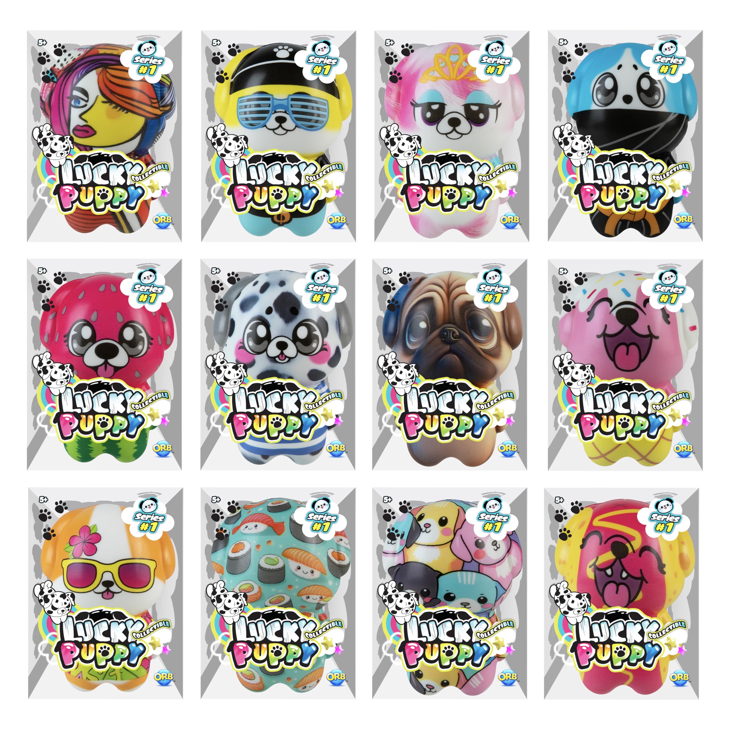 Amazon.com: ORB Lucky Puppy Foam Slow Rising Squishy Dogs Assorted