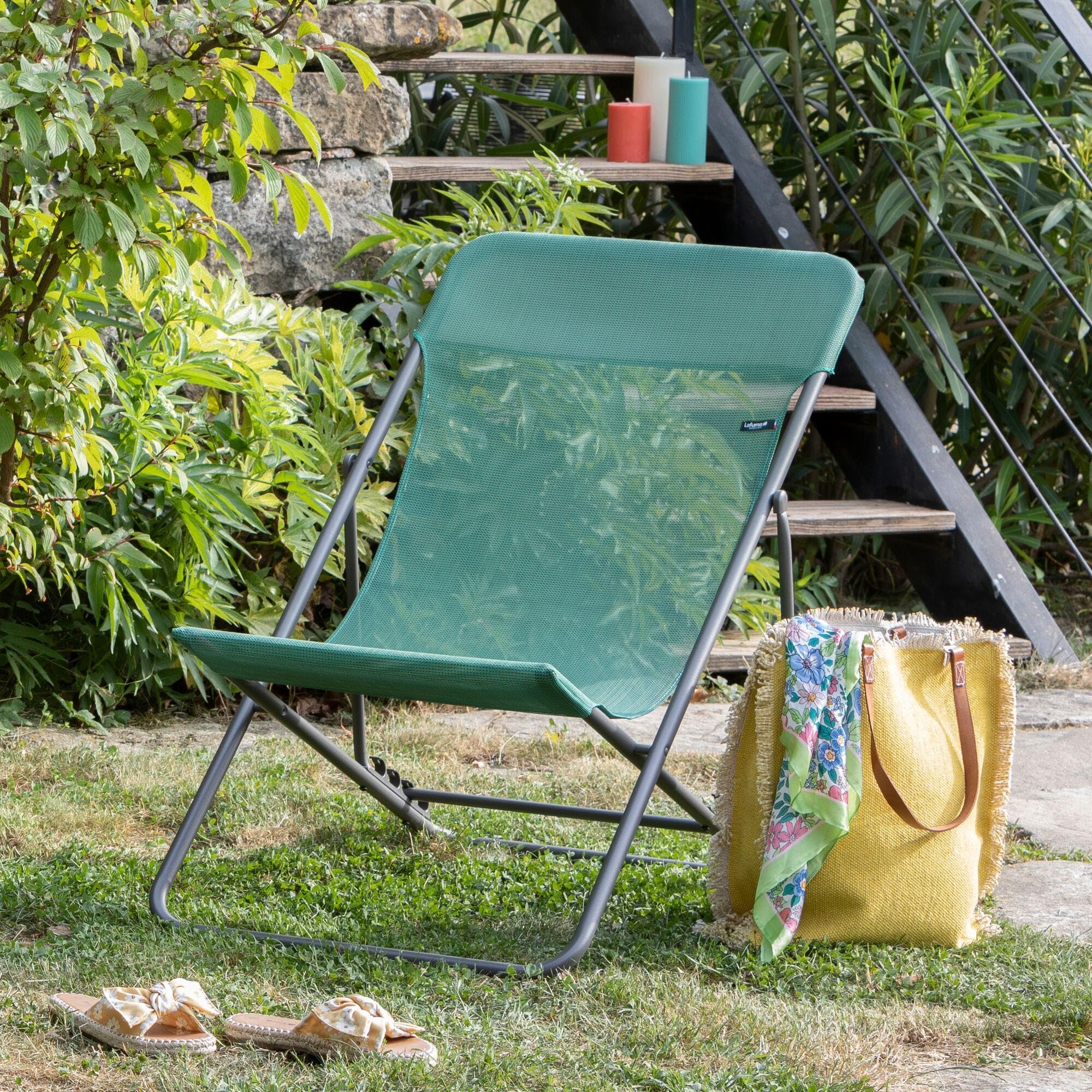 Lafuma - Lot de 2 Transats Jardin pliants Multi-Positions