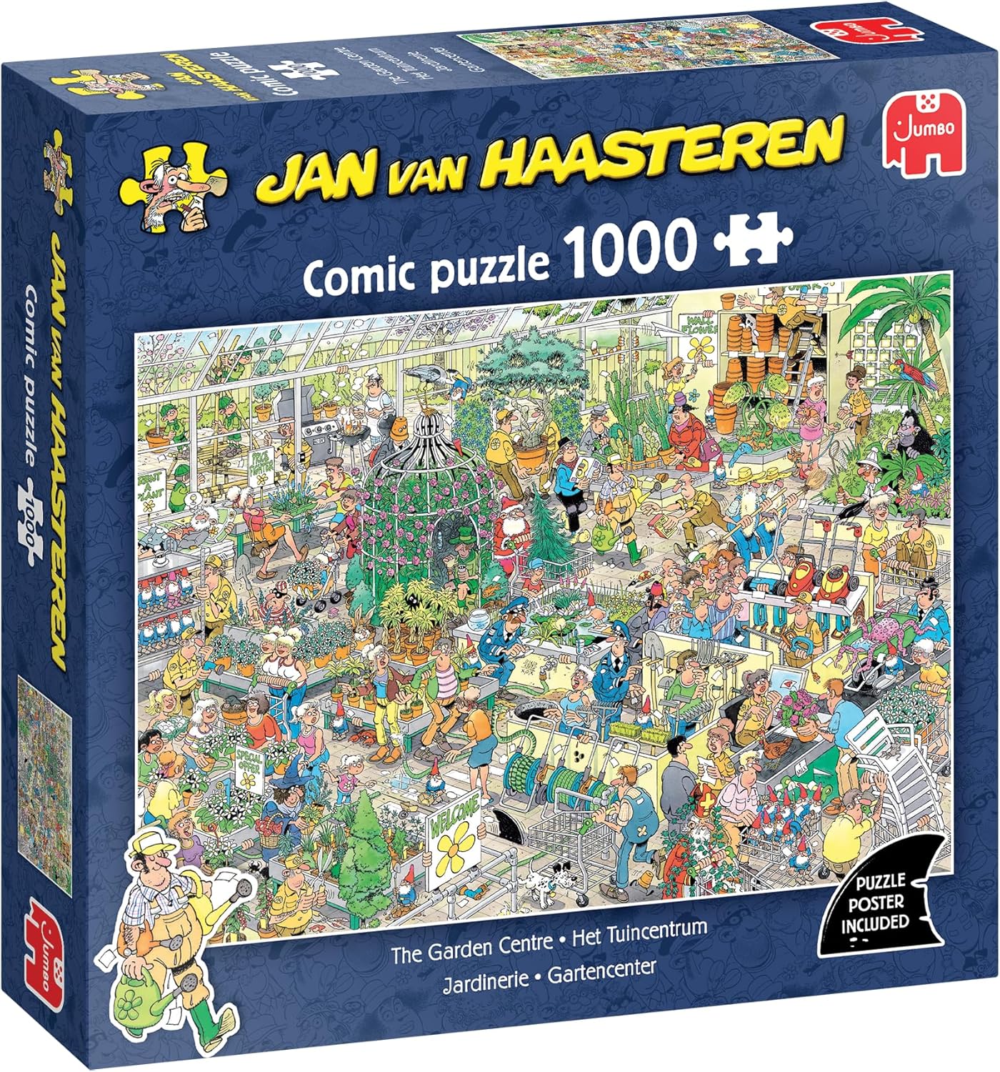 Jan Van Haasteren JVH Garden Center Adult Jigsaw Puzzle 100% Recycled Cardboard 1000 Pieces Jumbo