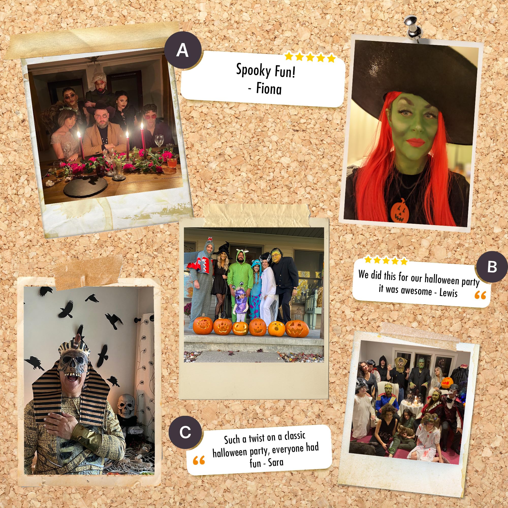 Wiederspielbares Spukhaus Mord Mystery Dinner Partyspiel für bis zu 20 Erwachsene - Veranstalten Sie eine Halloween-Dinnerparty Spieleabend - Klassische Monster-Kostüm-Dinner-PartyV2 Englisch 4-20