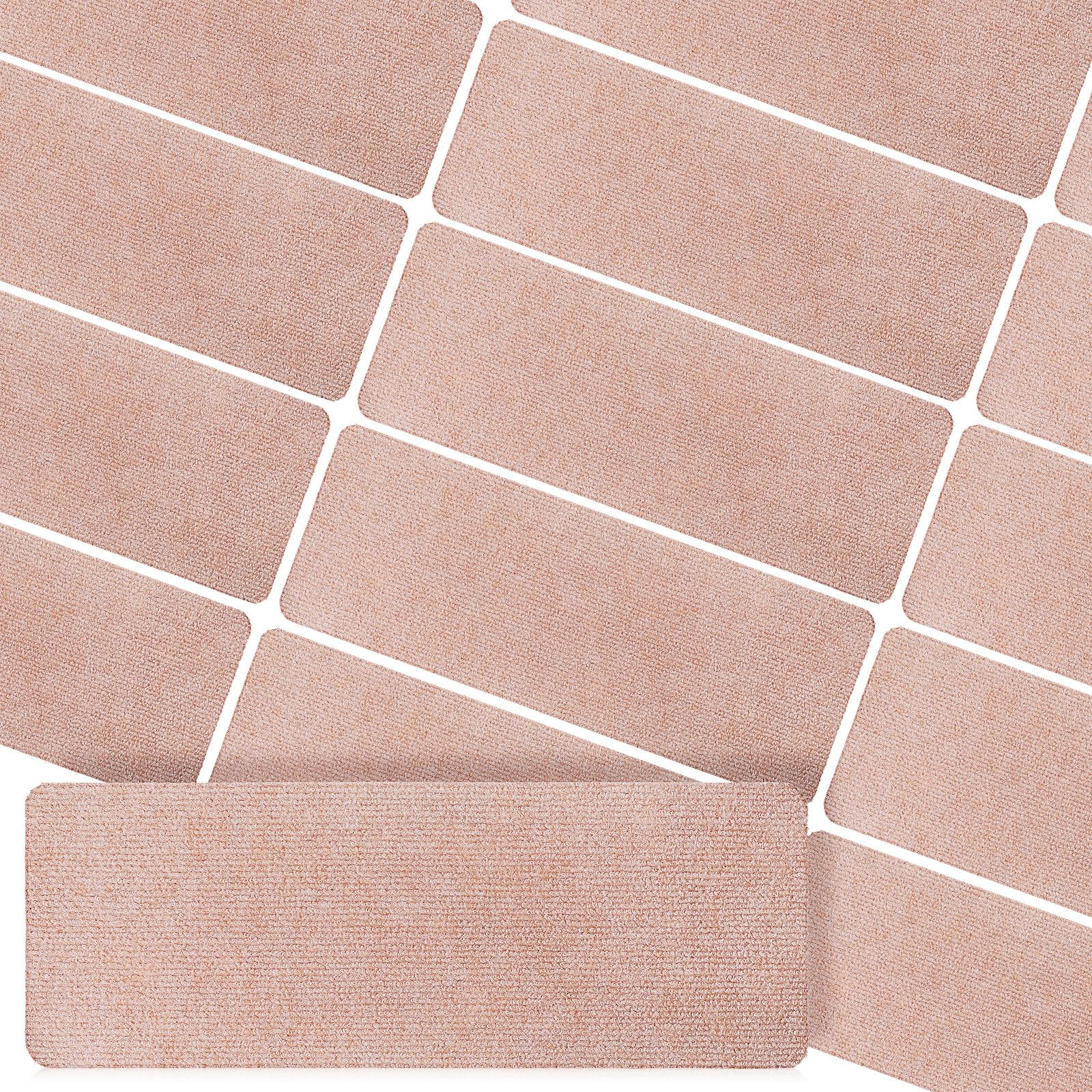 Lot de 15 marches d'escalier adhésives antidérapantes de 55 x 20 cm pour protéger les marches en bois et moquette, faciles à installer et sûres