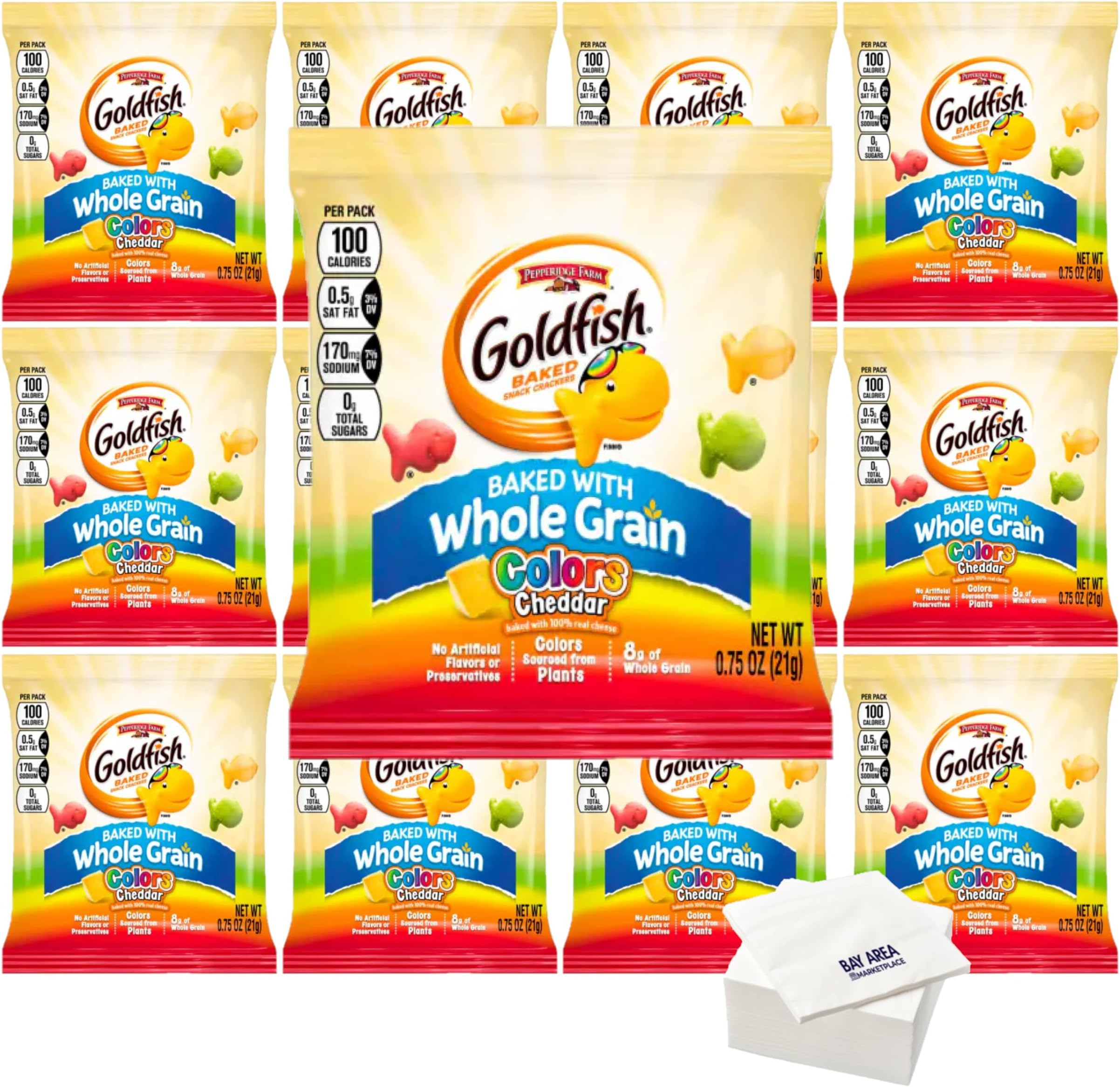 Amazon.com: Goldfish Whole Grain Colors, 0.75oz Pouches, (Pack of 12 ...