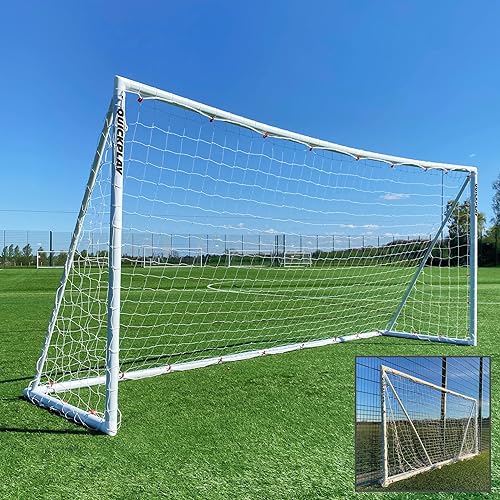 Miniatura 10 de Q-Fold - Arco de fútbol plegable de 30 segundos para patio trasero un solo arco la mejor red de fútbol resistente a la intemperie para niños y