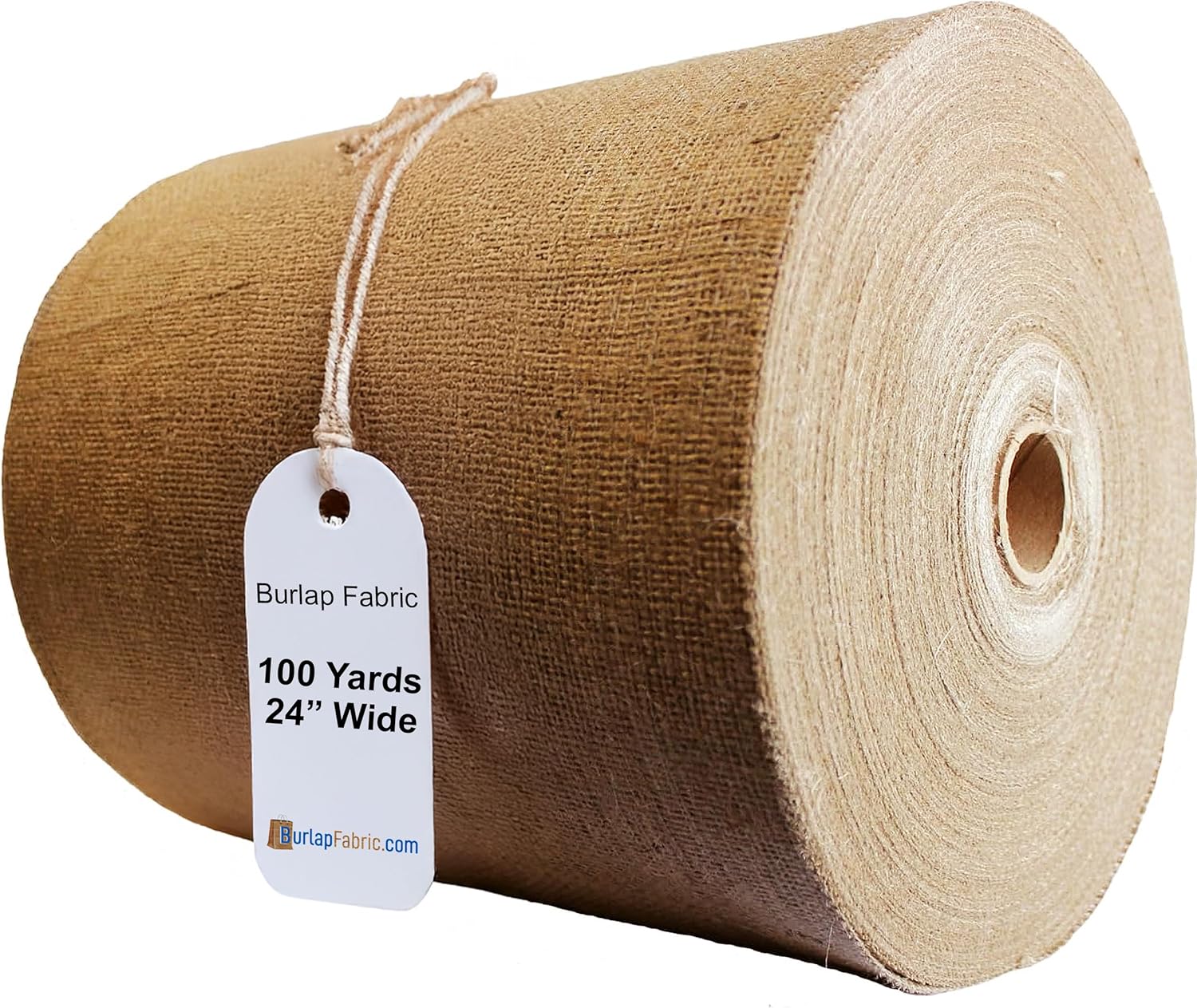 Burlap Jute Fabric by The Yard Natural Burlap Roll, 24 Inch Wide x 100 Yards, 10 Ounce – Eco-Friendly Material for Rustic Decor, Gardening, Table Runners, Crafts, and Weddings - Made in USA