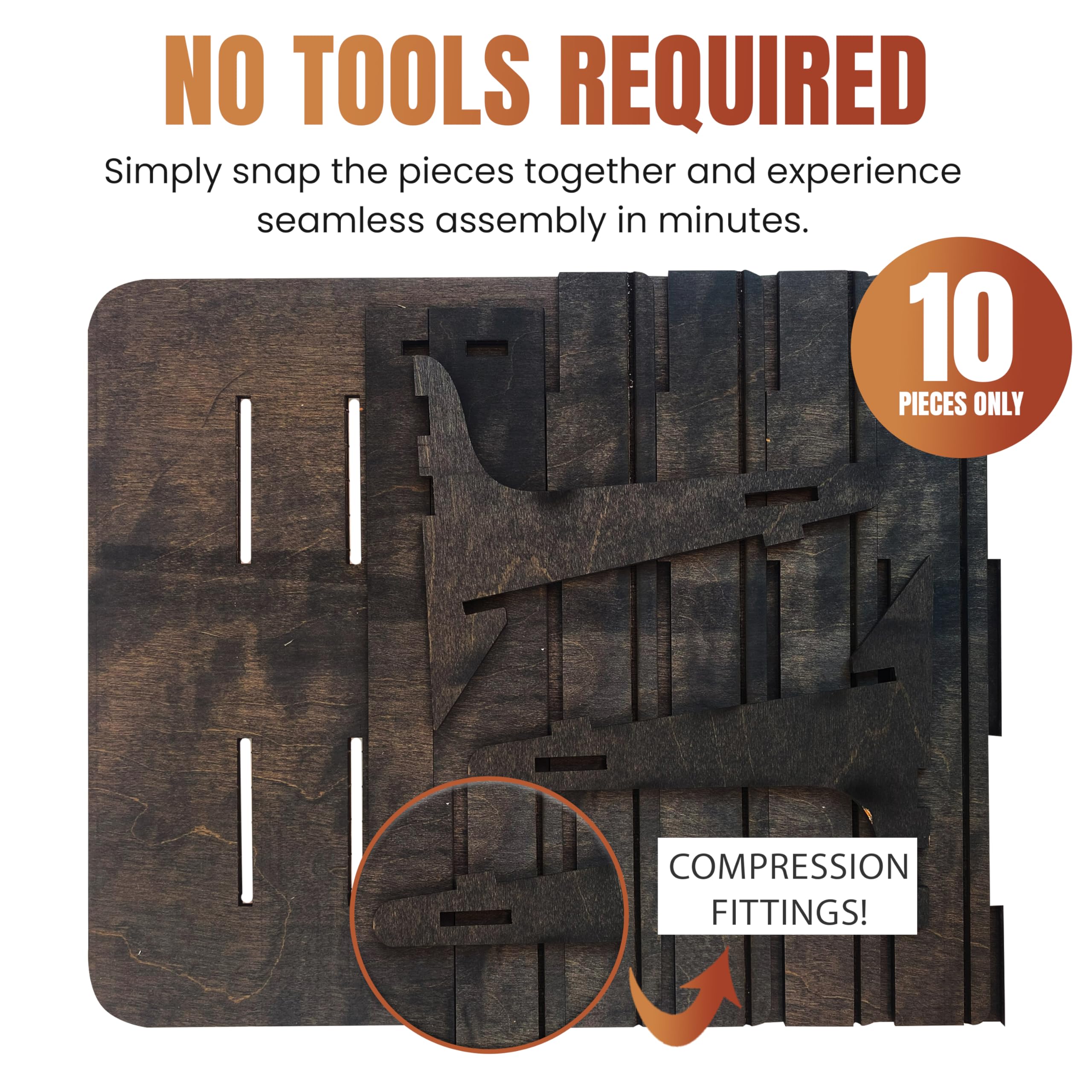 TORCHED DISPLAYS Jewelry Holder Necklace Organizer – Earring Display Stands for Selling – 3-Tiered Ebony Wood Jewelry Holder Stand for Shops, Boutiques, Festivals - Display Rack Wood Stand…