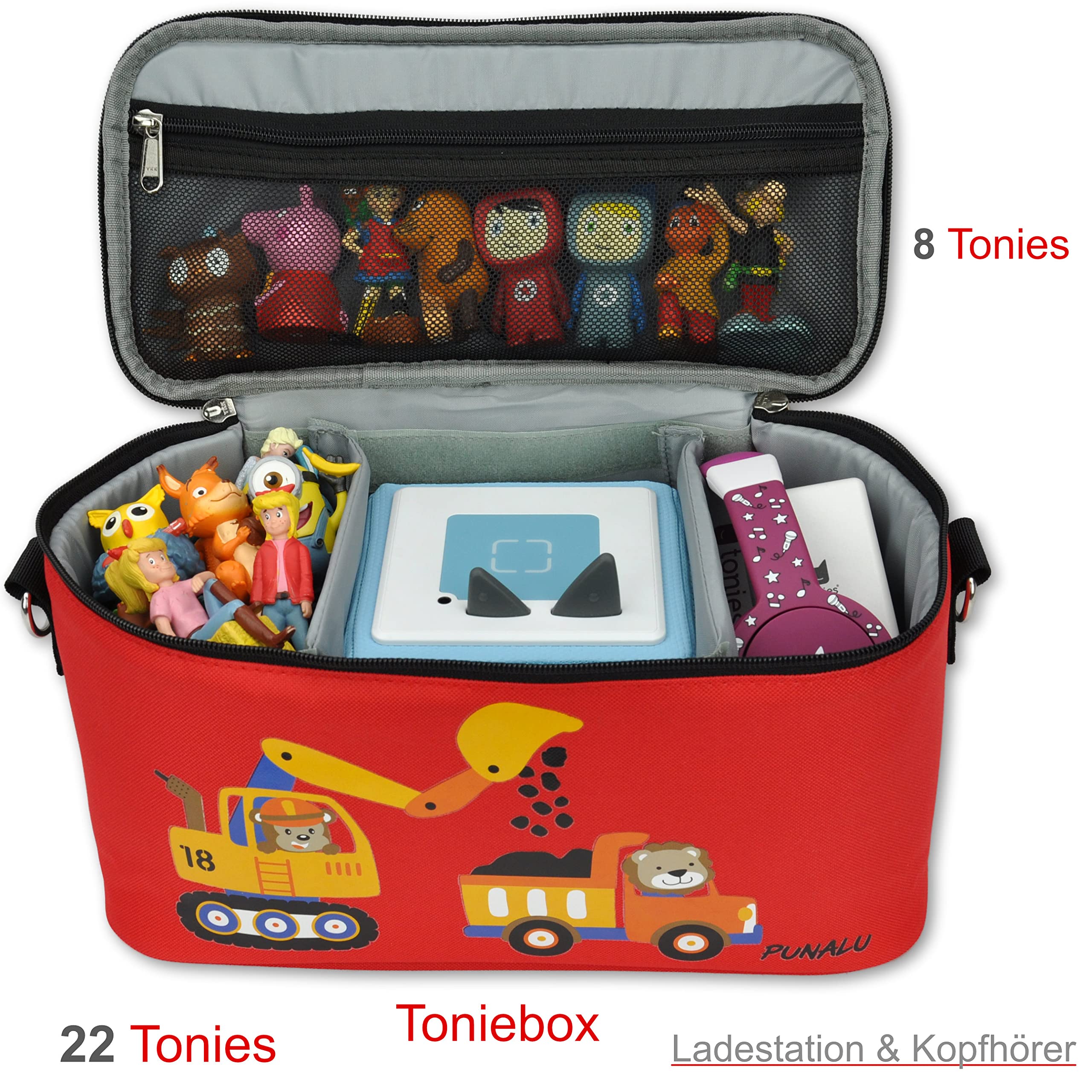 Tonies Box PUNALU Große Tasche Für Toniebox, Platz Für 68 Tonie Hörfiguren, Toniebox Tasche Housse Toniebox 2