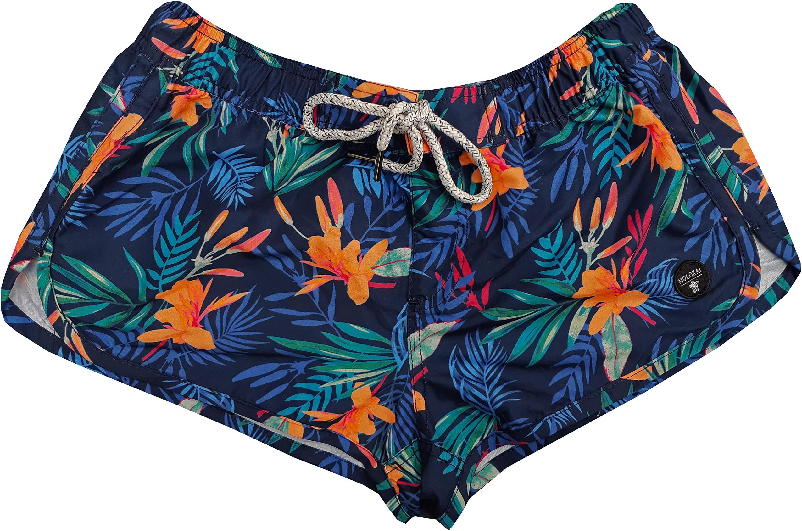 M MOLOKAI SURFOfficial Molokai Womens Swim Trunks Swimming Shorts Swimwear Quick Dry Elastic Waist Drawstring - Medium
