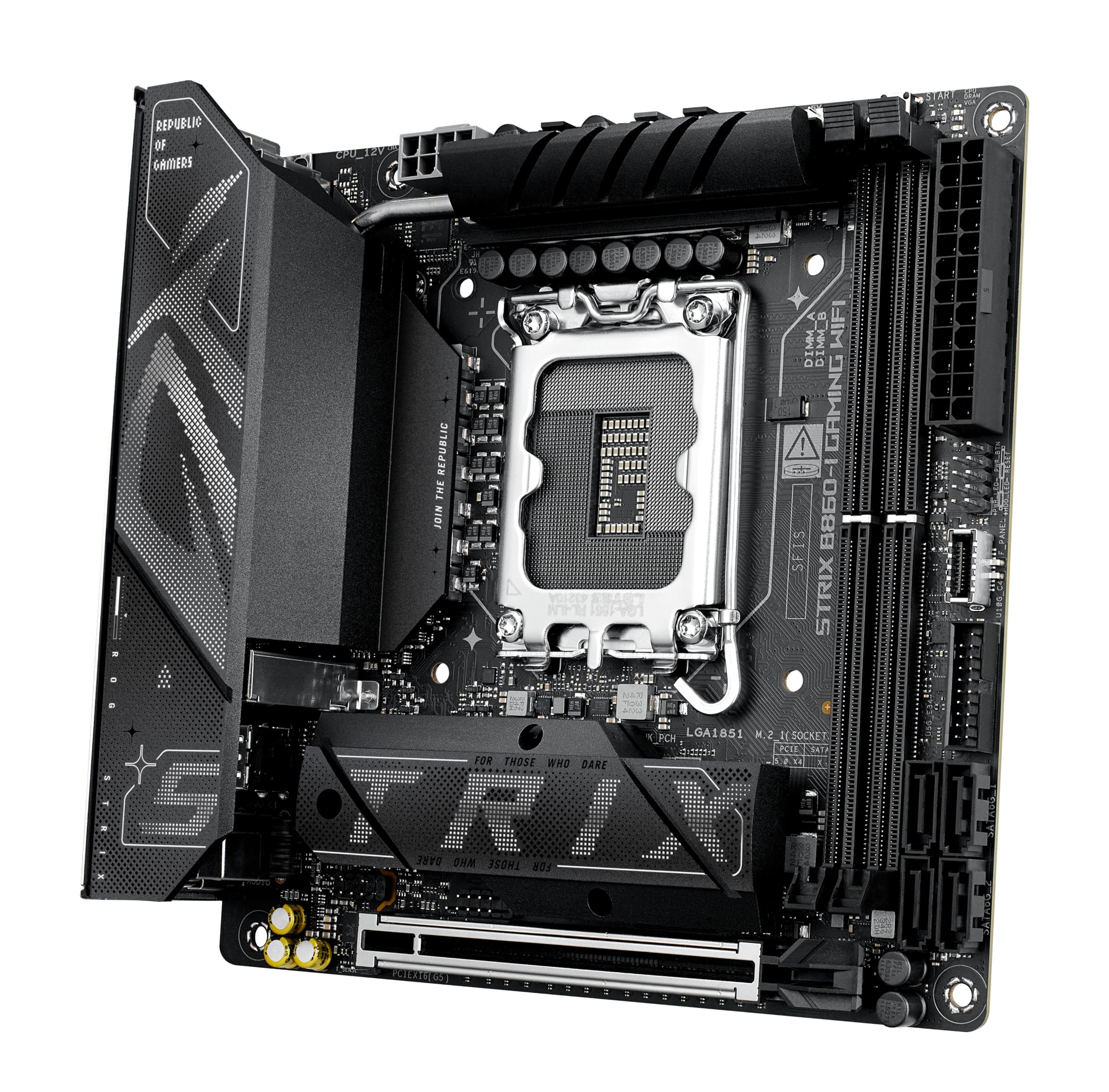 ASUS ROG Strix B760-I Gaming WiFi Mainboard Sockel Intel LGA 1700 (Intel B760, Mini ITX, DDR5 Speicher, WiFi 6E, PCIe 5.0, 2X PCIe 4.0 M.2, Aura Sync)