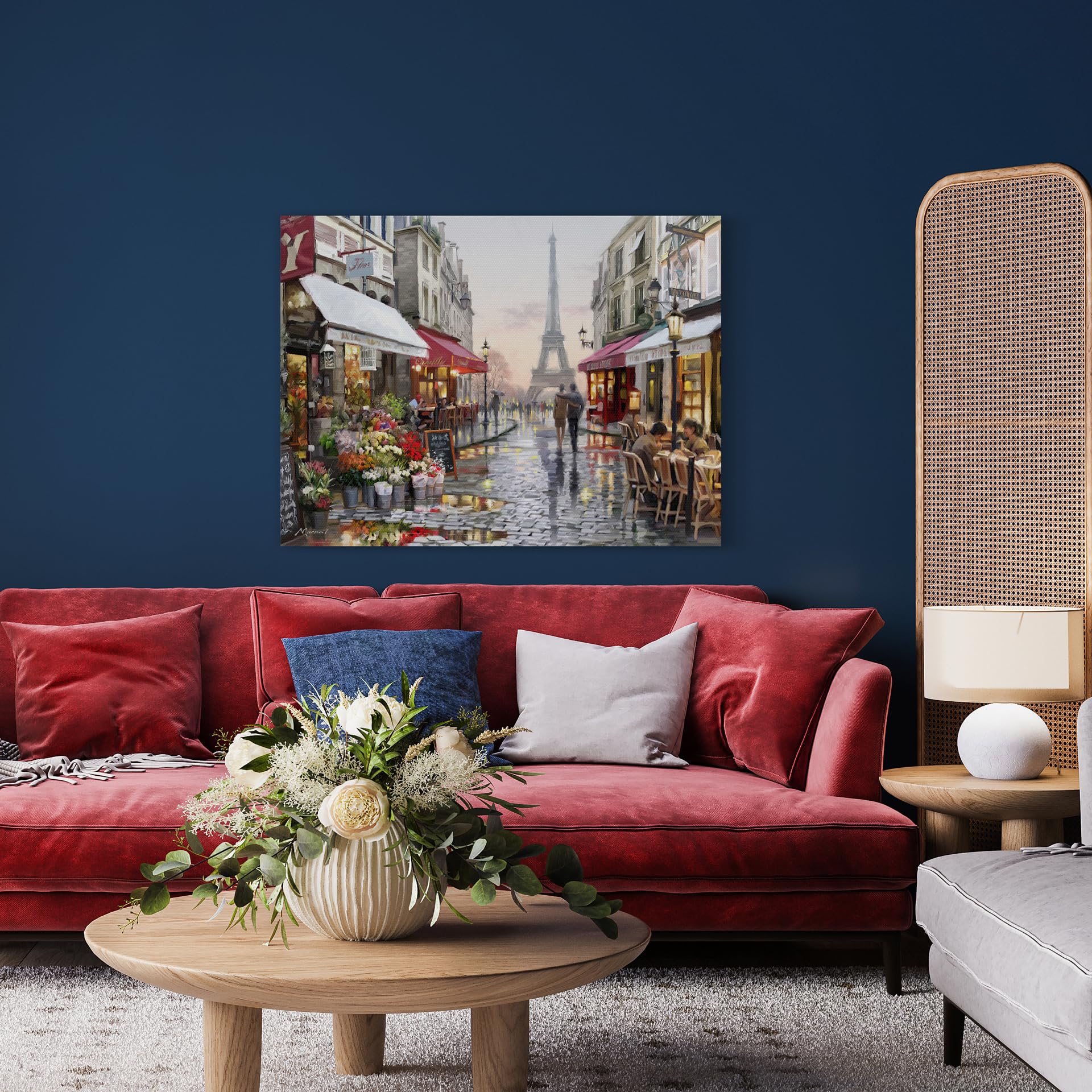 STYLER WTD Toile décorative Motif Ville de New York Venedig Paris Moscou, Motif Paris 1, 60 x 80 cm