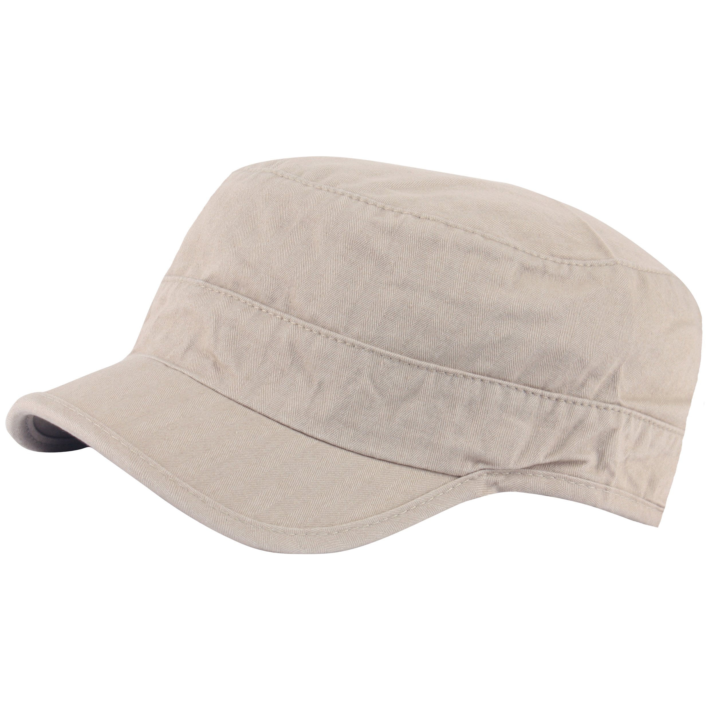 RaOnA204 Wrinkle Plain Empty Short Bill Washing Army Cap Golf Club Cadet Military