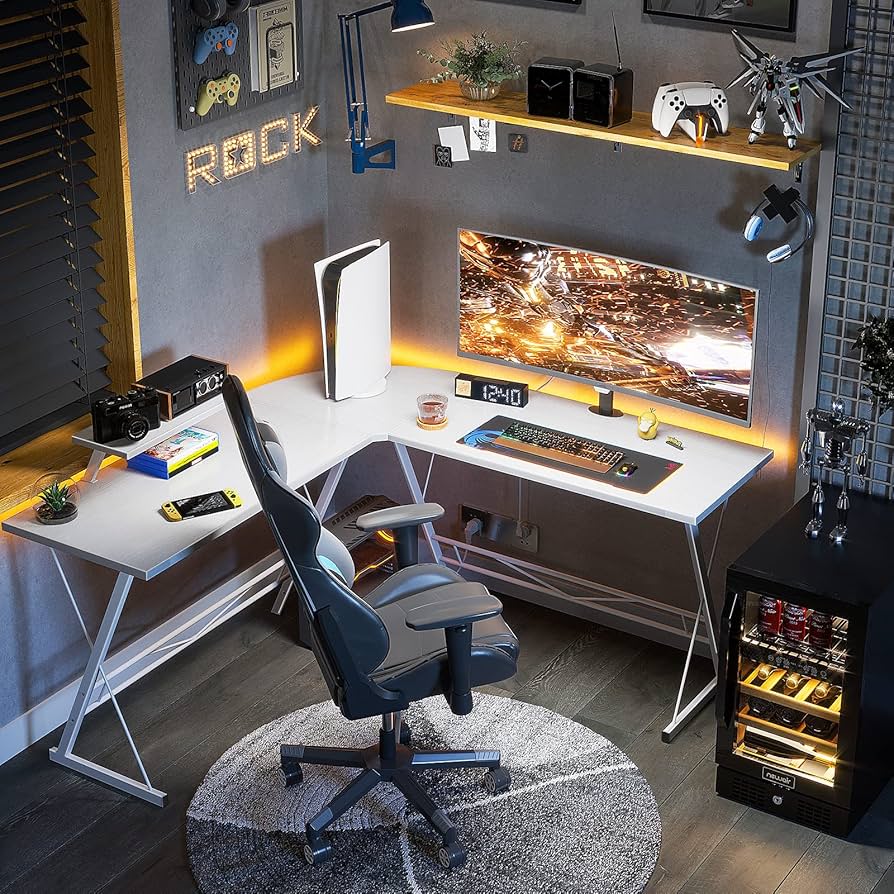 Amazon.co.jp: ODK パソコンデスク l字デスク ゲーミングデスク