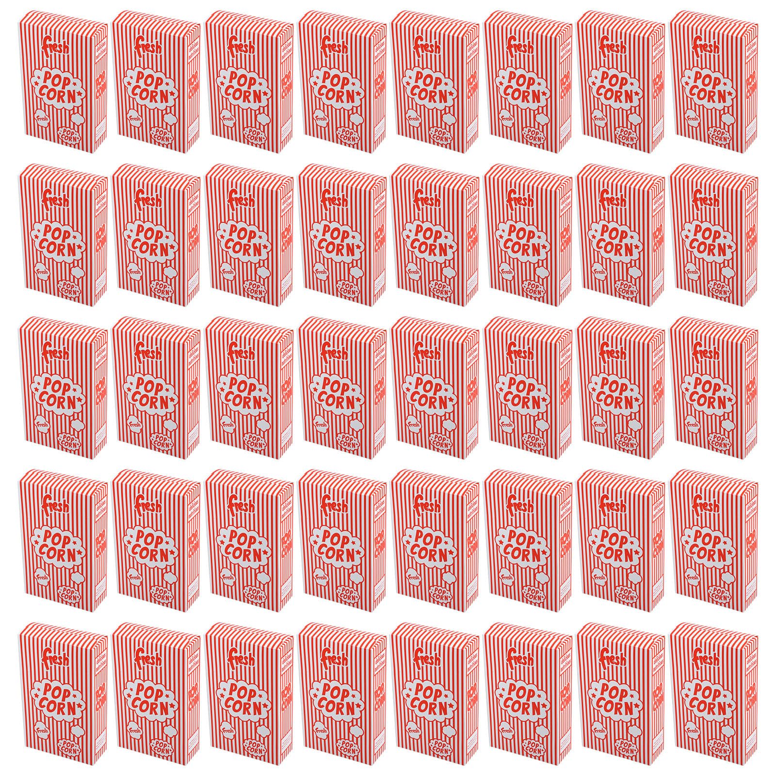 DECORNIJIA 50 piezas Cajas de Papel Anti-grasa para Snacks Unidades Resistentes y Reutilizables para Aperitivos y Fiestas Aptas para Eventos y Cine