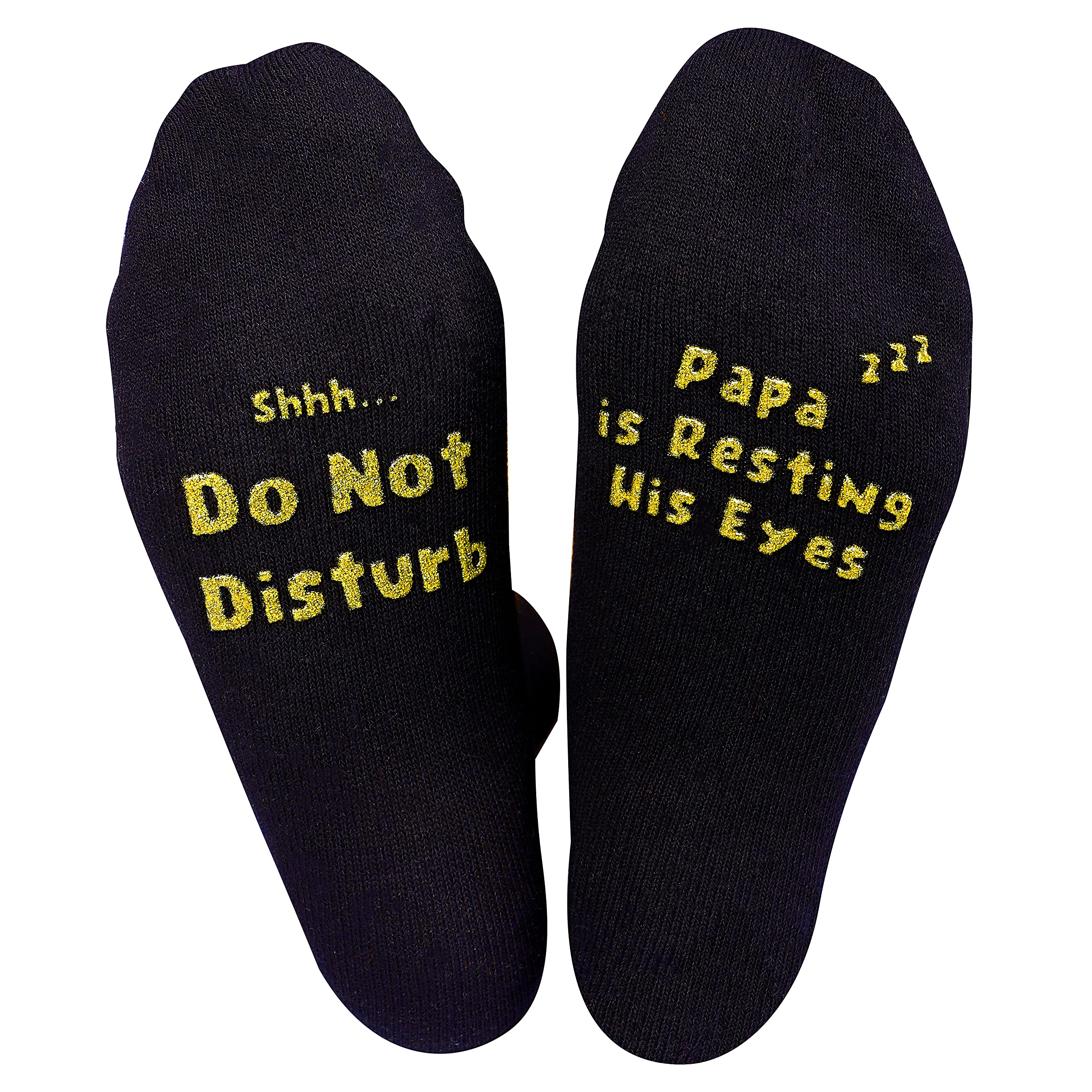 Shhh Do Not disturb Papa is Resting His Eyes Socks Gifts for Papa Best Gift For Father Men Casual Socks