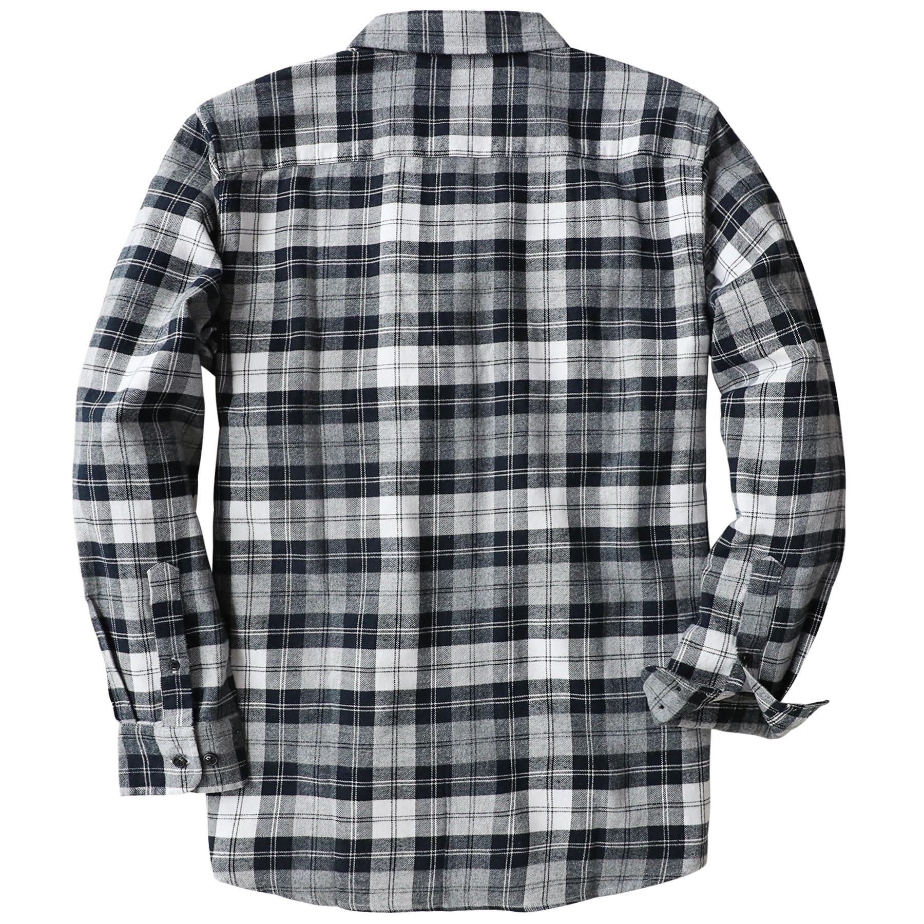 Dubinik® Camicia Uomo Flanella 100% Cotone Quadri Invernale Leggera con Taschino Morbida Comoda