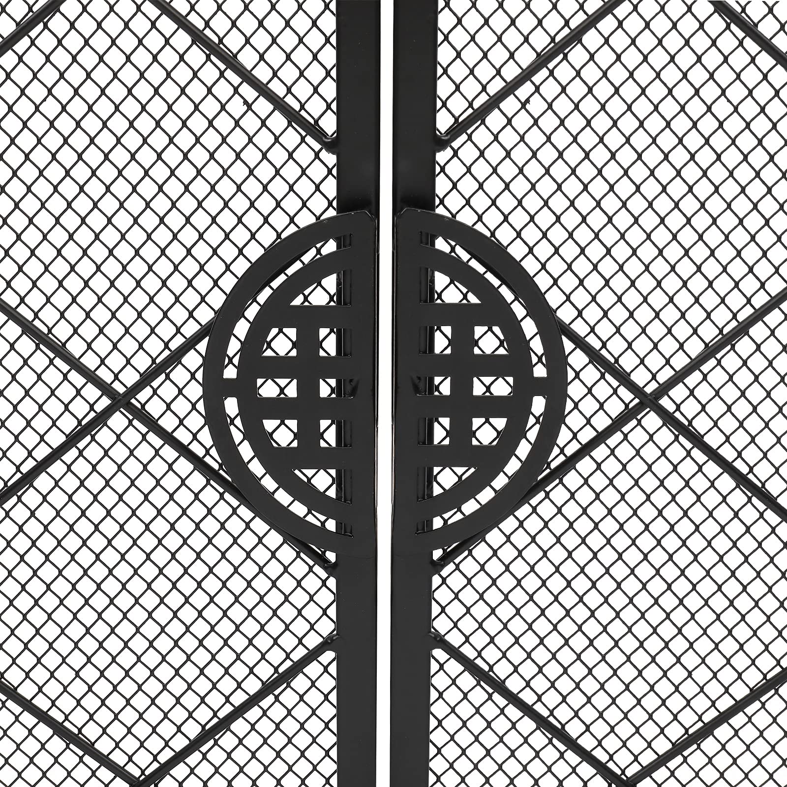 Schermi per Caminetti di Guardia Camino Screen Schermo sottile Rhombus Rhombus Piccola decorazione della griglia Doppia porta quadrato in ferro battuto Accessori per Caminetti in Rete Decorativa